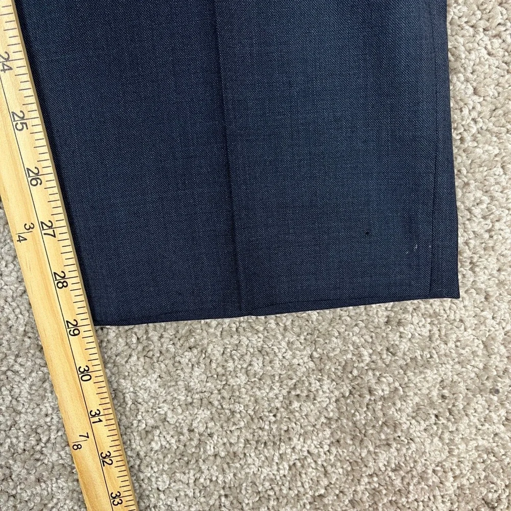 Chaps Pants Mens 38x29 Navy Blue Straight Leg Stretch Waistband Flat Front EUC - Picture 7 of 9